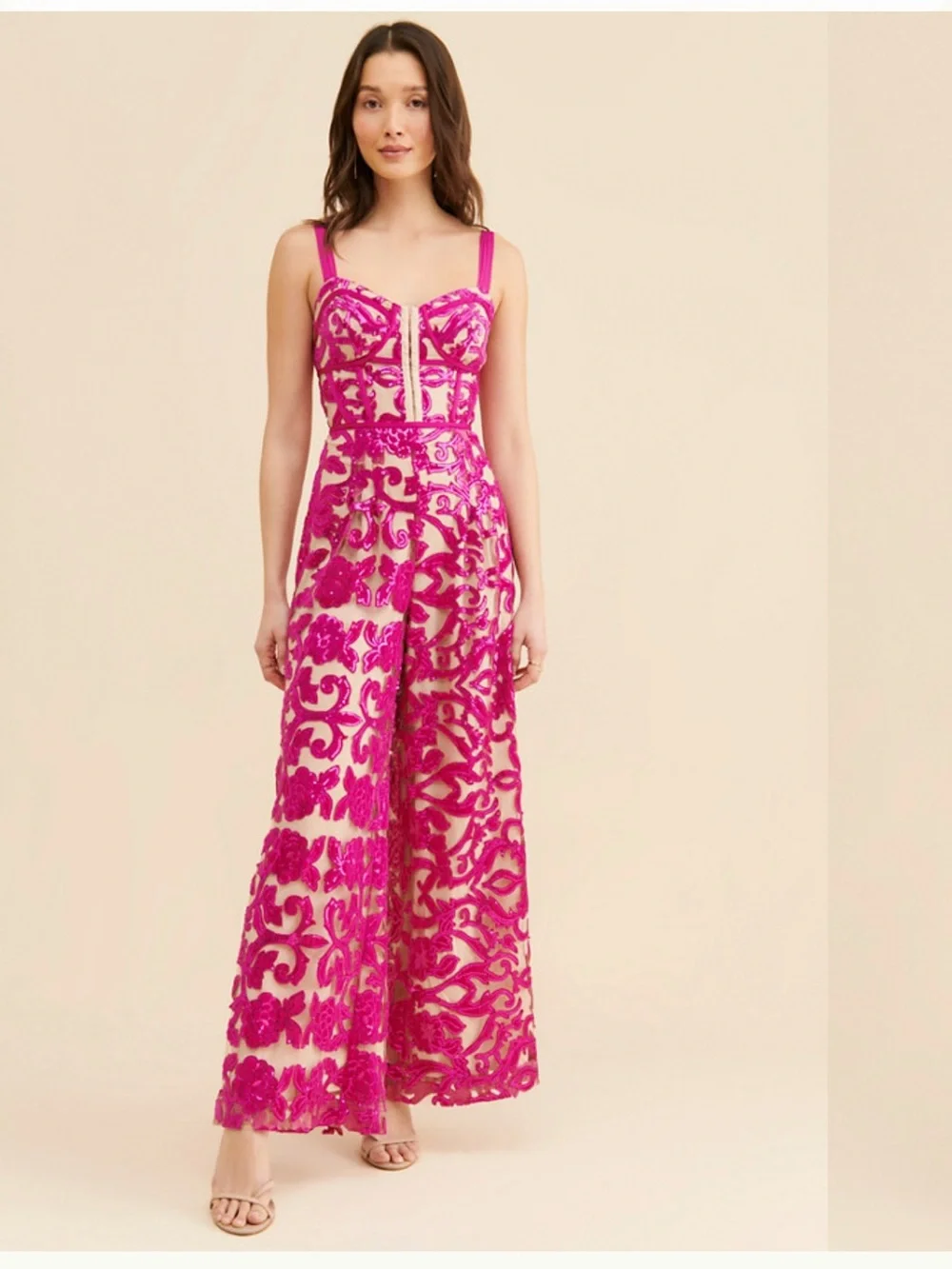 Free People Fuchsia Lucille Jumpsuit